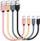 SUMPK Short USB C Cable 20cm 4 Packs, 3A Fast Charging USB 2.0 Data Transfer to Type C Phone Charger Cord Nylon Braided Compatible with Samsung Galaxy S10 S9, Pixel 3, LG V30, Charging Station