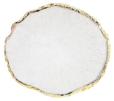 Palette de peinture à ongles en résine, palette de couleurs mélangées, bord doré pour vernis à ongles, gel de couleur (blanc)