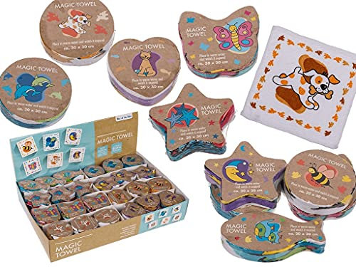 Palleon 12er Set Magisches Baumwoll Handtuch mit Einhorn oder als Fußball Motiv (Tiere)