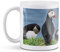 1 x 11oz (284ml) White Ceramic Mug Cup - Puffins on Mykines Farow Islands Design for Coffee Tea Drinks Kitchen Birthday Office Fun #16953