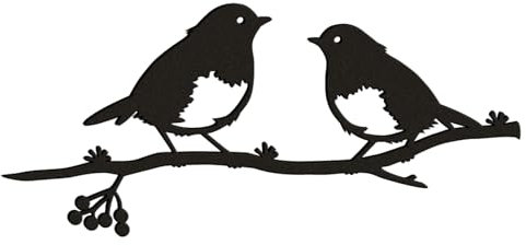Rostige Metallvögel für den Garten, Rustikale Robin Garten-Dekoration - Metallkunst für Bäume - Garten Vogel-Ornamente Gartenliebhaber - Valentinstagsgeschenk