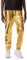 LucMatton Mens Metallic Shiny Jogger Sweatpants 70s Disco Hippop Party Rock Star Elastic Sparkle Trousers Gold Lame Pants Large