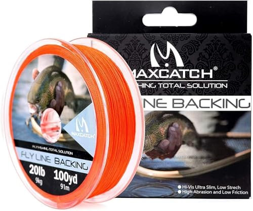 MAXIMUMCATCH Fliegenfischen Backing Fliegenfischen geflochtene Nylon Schnüre 20/30lb,100/300yards (30lb 300yds(13kg, 274,32m), Orange)