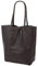 SH Leder ® Damen Echt Rindleder Shopper mit Innentasche in vielen Farben Schultertasche Henkeltasche 37x29cm Kora G266 (Dunkelbraun)