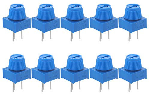 iplusmile Dekorationen Für Ihre Kinder Treble Bleed Breadboard Poti Trimmer Potentiometer 10Pcs mit 3 Pin Hoher Pr? Vertikaler - T? Variable Poti Steckbrett Trimmer Topf Keramikdekor