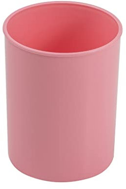 DONAU Pot à crayons en plastique / 1 pièce/rose pastel/pour bureau, école, maison et enfants/produit PP organisateur de bureau et boîte de rangement pour crayons