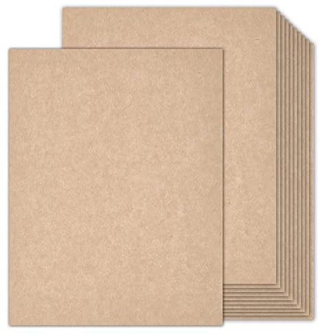 100 Blatt Pergamentkarton, strukturiertes Druckerpapier, Goefun 40,8 kg hellbraunes Druckerpapier für Scrapbooking, Kartenherstellung, Einladungen und Bastelarbeiten