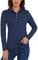 TACVASEN Womens Long Sleeve Tops Lightweight Golf Sports T-Shirts UV Sun Protection Breathable Polo T-Shirts Navy,L
