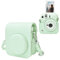 MUZIRI KINOKOO Pelle PU Custodia Instax Mini 12 - Compatibile con Fotocamera Istantanea Mini 12 Custodia Protettiva - con Tracolla Regolabile - Verde
