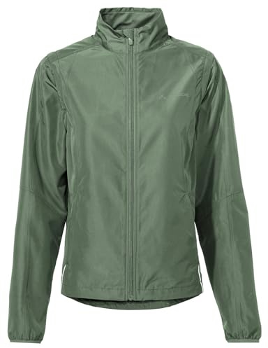 VAUDE Women's Dundee Classic Zip-Off Windjacke für Damen - Fahrradjacke mit abnehmbaren Ärmeln, Wasserabweisend & Atmungsaktiv, willow green, 38