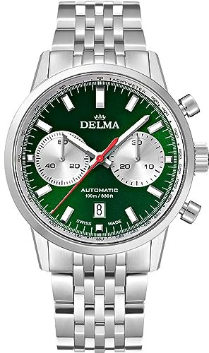 Delma Continental crono AUT. Herren Uhr analog Automatik mit Edelstahl Armband 41701.702.6.141