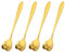 uxcell 4 cucchiaini da caffè a forma di cuore in acciaio inox, 12,7 cm, cucchiaini da caffè, cucchiaini da dessert per espresso e zucchero, oro