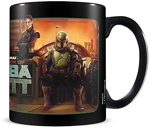 Pyramid International Star Wars The Book Of Boba Fett (Throne) Tasse 315 ml, Schwarz