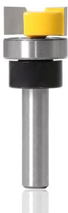 Mesee 8mm Schaft Bündigfräser, Bodenreinigung Holzfräser, Bottom Bearing Flush Router Bit, Hobelfräser, Oberfräse Fräser-Bits für Holzbearbeitung Fräswerkzeuge