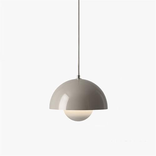 CRABOT Simplicity Hängelampen, Originalität, Blütenknospen-Design, moderner Stil, E27-Sockel, für Bar, Café, Geschäft, Nachttischlampe, Büro, Restaurant, Wohnzimmer, Dekoration, Grau