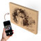 Cadeauki Cadeau photo personnalisé gravé sur bois - Cadeaux avec photo - Cadeau de mariage - Photo sur bois - Gravure sur bois - Cadeau photo original - Photo sur bloc en bois (1)
