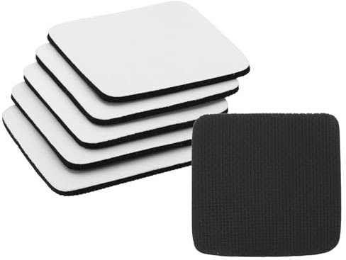 PATIKIL sous-Verres Vierges pour Sublimation, Lot de 24 sous-Verres Carrés de 3,54 Pouces pour Loisirs Créatifs de Sublimation Thermique, Blancs