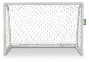 EXIT Scala Aluminium-Fußballtor - Leichtgewicht - Sehr Stabil - Hochwertiges Rostfreies Aluminium - Professionelles Fußballtor - Für den Garten - Trainiere Deine Fußballfertigkeiten - 120x80cm - Weiß