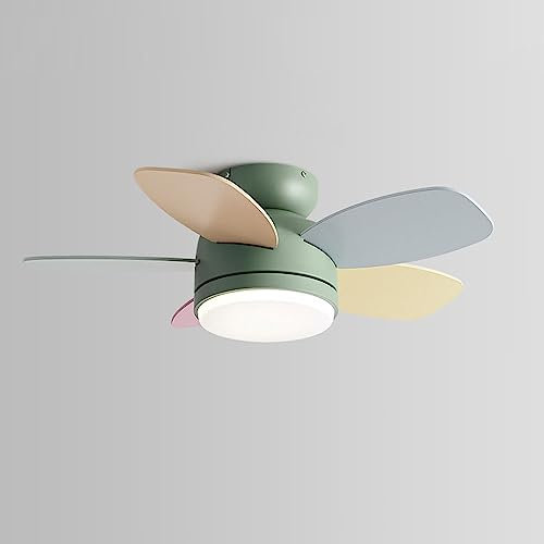 zcllove Modern Small Ceiling Fan with Lights 32 Inch Ceiling Fans with Lights and Remote LED Dimmable Living Room Ceiling Fan Flush Mount Outdoor Ceiling Fans for Patios with Light