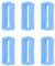 Lot de 6 Boucles de Bracelet de Montre en Silicone Compatible avec Garmin Vivomove 3S/Vivoactive 4S, 18mm Boucle Montre Remplacement de Montre Support de Retenue Hommes Femmes Enfant, Bleu Ciel