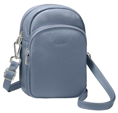befen Echtleder Handytasche zum Umhängen Damen RFID-Blockierung Handy Umhängetasche Leder Handytasche mit Geldbörse zum Umhängen, Crossbody Bag mit Verstellbar Schultergurt