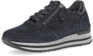 Gabor Damen Low-Top Sneaker, Frauen Halbschuhe,Freizeitschuhe,Turnschuhe,Laufschuhe,schnürschuhe,schnürer,Business,Dark-Blue,35.5 EU / 3 UK