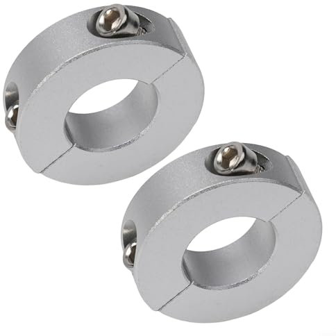 Oniissy Lot de 2 colliers de serrage à double fente de 20 mm à 30 mm de diamètre intérieur, pour butées, position, poulies de distribution de maintien, machines-outils, industrie (20 mm)
