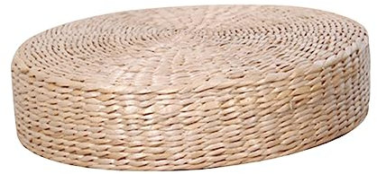 ANDRESLAD Yogakissen Rund Aus Strohgeflecht Traditionelles Sitzkissen Für Boden Bodenkissen Zum Sitzen Im Japanischen Stil Geeignet Für Yoga Und Meditation Im Innen Und Außenbereich