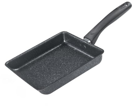 Tudaheuiy Tamagoyaki Pfanne, Antihaft Omlettenpfanne Japanisch, Mini Bratpfanne Frühstück, Pfannkuchen Pfanne, Camping Pfanne Kleine Bratpfanne für alle Herdarte (15x19cm Bakelit-Griff)