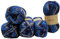 5 x 100 Gramm Sockenwolle Alize Wooltime mehrfarbig, 75% Superwash Wolle, 500 Gramm Strickwolle für Stricksocken und Strümpfe (schwarz blau grau 11011)