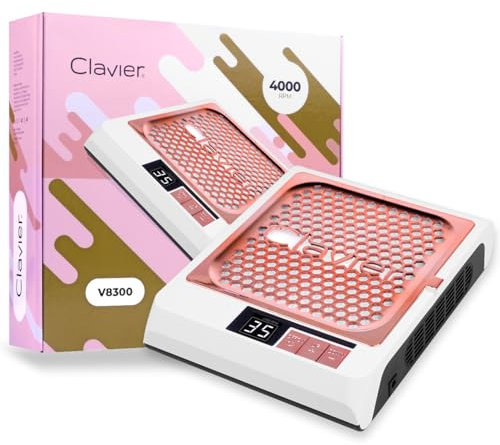 Aspirateur à ongles professionnel pour manucure et pédicure, vitesse réglable, aspirateur pour ongles (V8300 blanc)