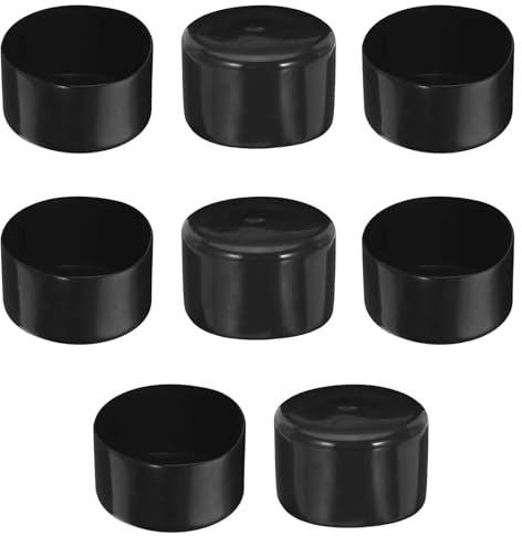 Gummi-Endkappe, 80 mm Innendurchmesser, runde Rohrbolzenkappe, Schutzabdeckung, Gummi-Endkappe, flexibler Fleckschutz, PVC-Kappe für Rohre, Zaun, Rohrpfosten, Möbel, Geländer (BK)