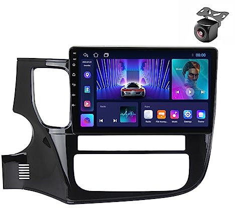 Android 14 Autoradio für Mitsubishi Outlander 3 GF0W GG0W 2012-2018 GPS Navigation 9 Zoll Kapazitiver Touchscreen Auto Stereo Mit Lüfter Radio RDS FM SWC Carplay Android Auto (M100CP 4core 1+32G)