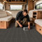 VFGFDJNDFX Revetement De Sol Pvc En Rouleau Pour Camping Cars Caravane, Parquet Adhesif Sol Vinyle Imperméable Antidérapant Aspect Bois (Gris,120 * 500cm)