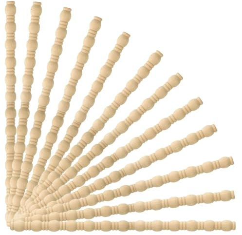 MOROBOR Dekorative Holzverkleidung, 12 Stück unvollendete 3D süße DIY Formverkleidungen Kürbisförmige Wandholzverkleidung für Zuhause Wandschrank Regal Fenster Tür Dekor / 13,78 x 0,79 Zoll