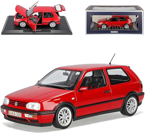 alles-meine.de GmbH Volkwagen Golf III G-T-I Rot 3 Türer 20 Jahre Edition 1991-1997 1/18 Norev Modell Auto mit individiuellem Wunschkennzeichen