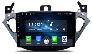 9 Pollici Autoradio 2 DIN per Opel Corsa E 2014 2015-2019 Android15 Schermo Autoradio Touch Screen con Carplay GPS WiFi BT Retrocamera Lettore Multimediale Collegamento specchio(R1 2+32G)