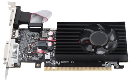 KIMISS GT 710 2 GB DDR3-Grafikkarte für 10 11 7 8 – Leise PCI-E-Grafikkarte mit Einer Auflösung von 2560 X 1600 für Spiele und Nutzung