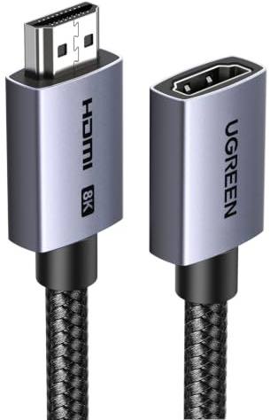 UGREEN HDMI 2.1 Extender 8K@60Hz 4K@240/144/120Hz Extension Cable eARC,2M | Male to Female Adapter,Dolby Atmos/Vision,HDR,48Gbps High Speed,VRR,HDCP 2.3,For TV Stick Streaming Device PS5 Xbox PC Laptop