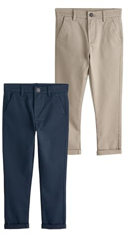 NEXT Jungen Chinohose mit Stretch, 2er-Pack
