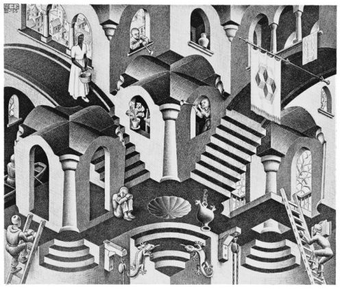 M.C.Escher Poster Konkav und konvex