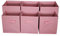 Sodynee Lot de 6 paniers de rangement pliables en tissu polypropylène (PP), rose, 27,9 x 26,7 x 26,7 cm