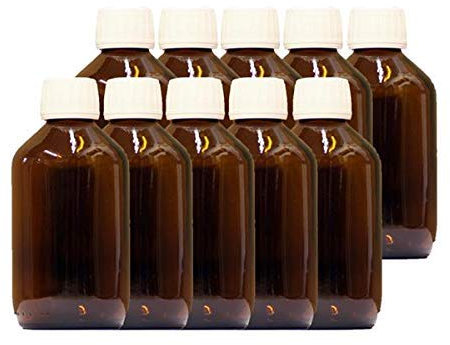 NaturGut 10 x 250ml flacon en verre foncé avec PP28st Fermeture