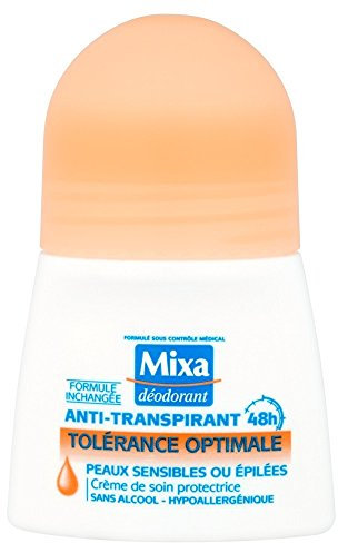 Mixa Deodorant für Damen, Roller, optimale Toleranz für empfindliche oder gepflegte Haut, 50 ml