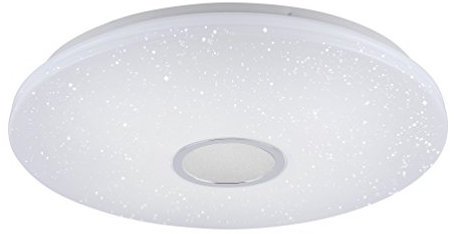 LED Deckenlampe in Sternenhimmel-Optik, rund 59cm Ø | dimmbare Deckenleuchte mit Nachtlicht, Timer & Memory-Funktion | Farbtemperatursteuerung, warmweiß - kaltweiß | Sternenlampe mit Fernbedienung…