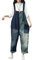 Youlee Donna Pantaloni larghi Denim Salopette tutine Pantaloni Style 17 Blue