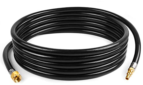 GASPRO 18-Foot RV Quick Connect Propane Hose for Portable Fire Pit, Camp Chef Explorer, Outland Living Fire Bowl, Camping Grill and More