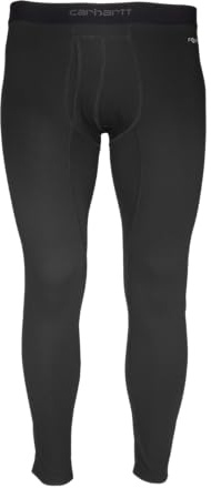 Carhartt Men's Force Midweight Waffle Base Layer Pant, Black, Medium