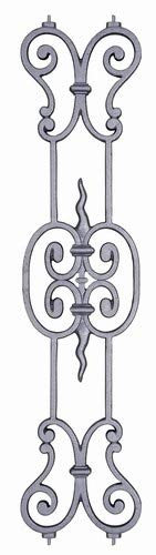 DECO FER FORGE Panneau en fonte 890X200 mm pour garde corps et appuis de fenètres