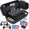 HEYSTOP Switch/Switch OLED Tasche für Nintendo Switch Zubehör Kit,Universal , Tragetasche Mit Griffen,PlayStand,Daumen Griffkappen
